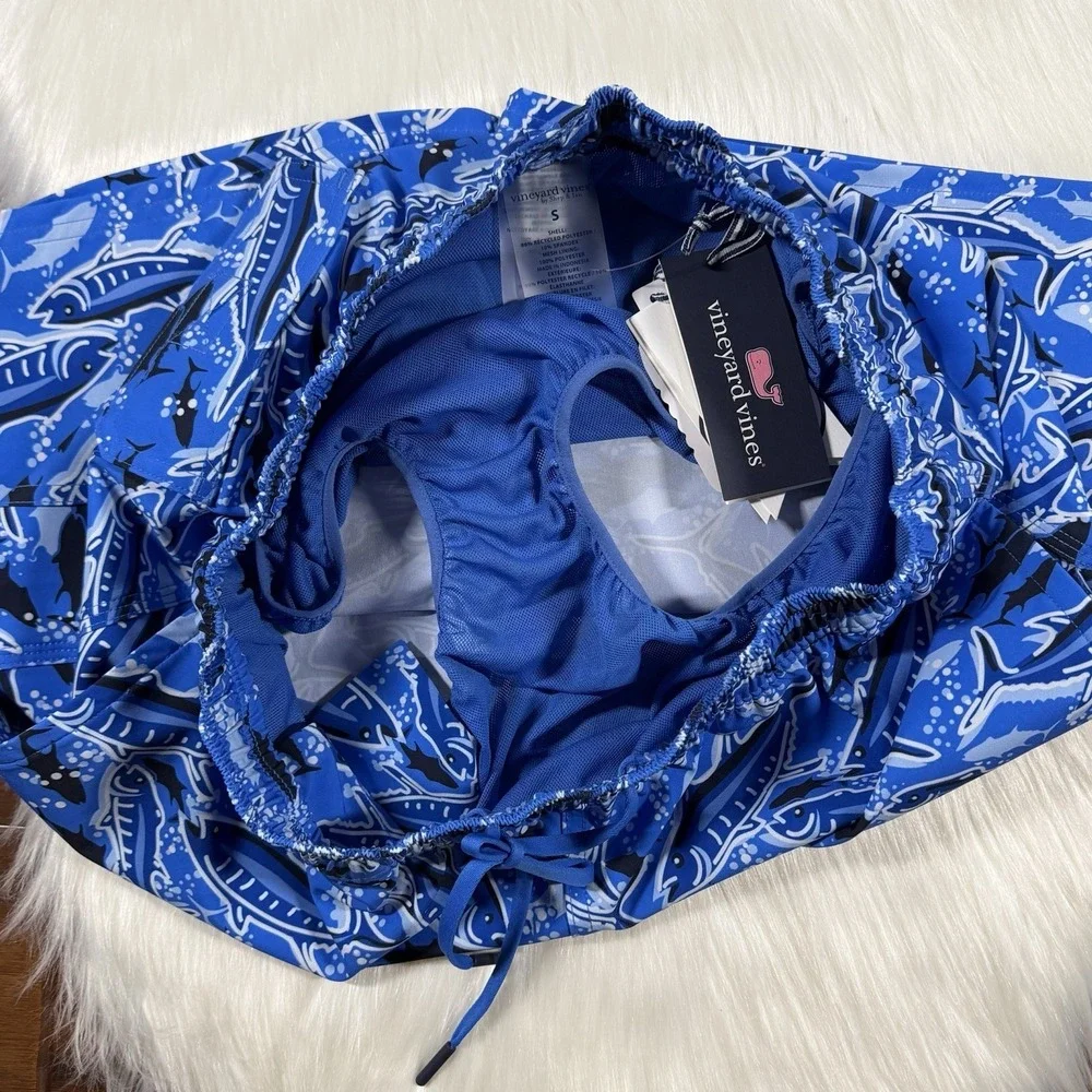 Vineyard Vines Men's Size Small Tide Blue Fishing Printed 7